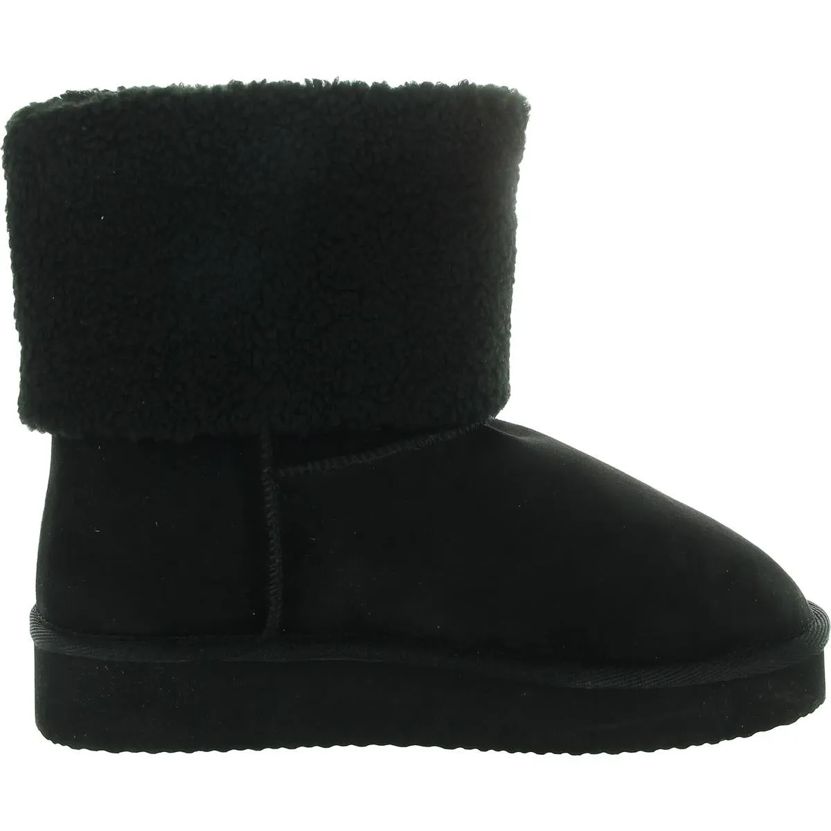 HEAVENLY Womens Faux Fur Lined Textured Mid-Calf Boots