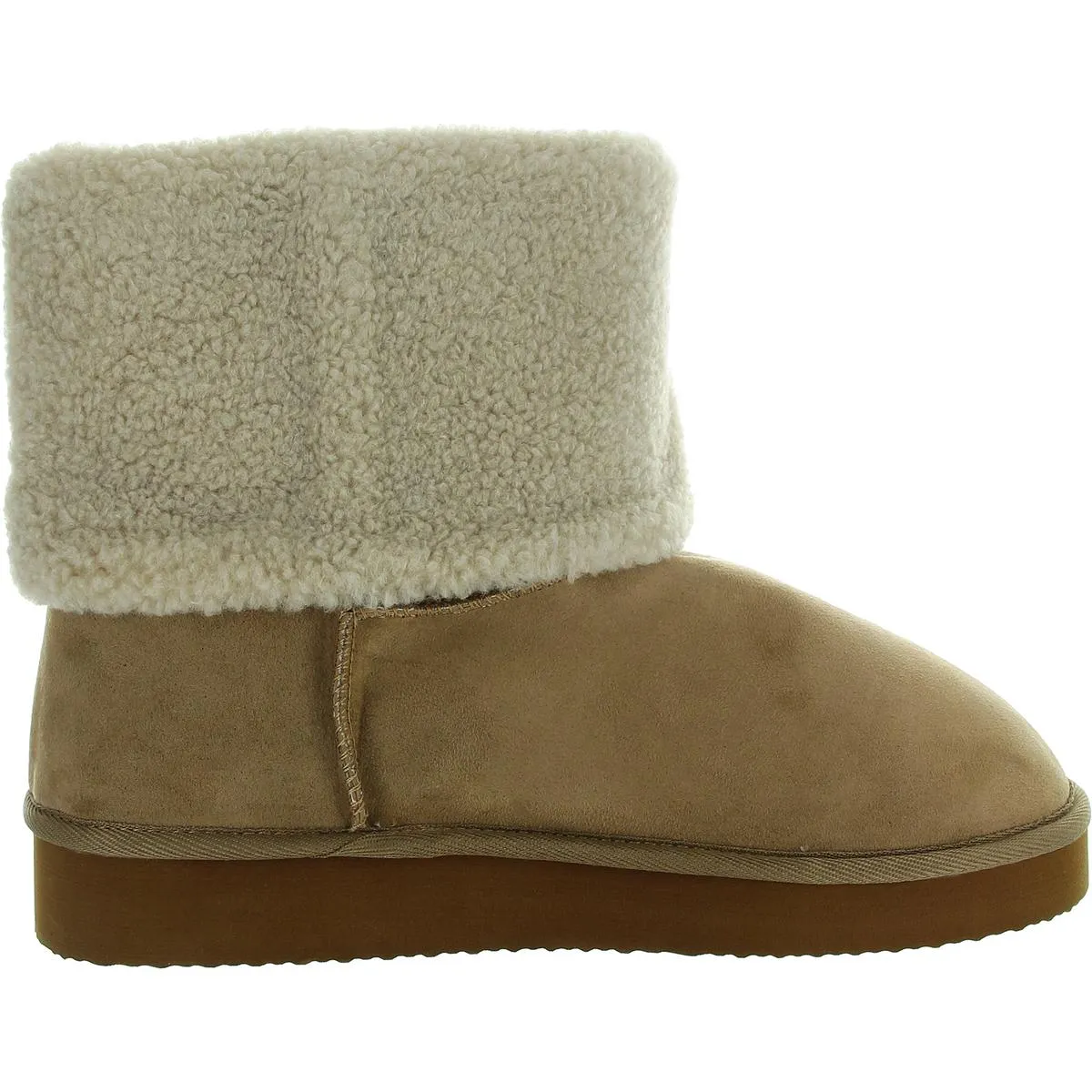 HEAVENLY Womens Faux Fur Lined Textured Mid-Calf Boots