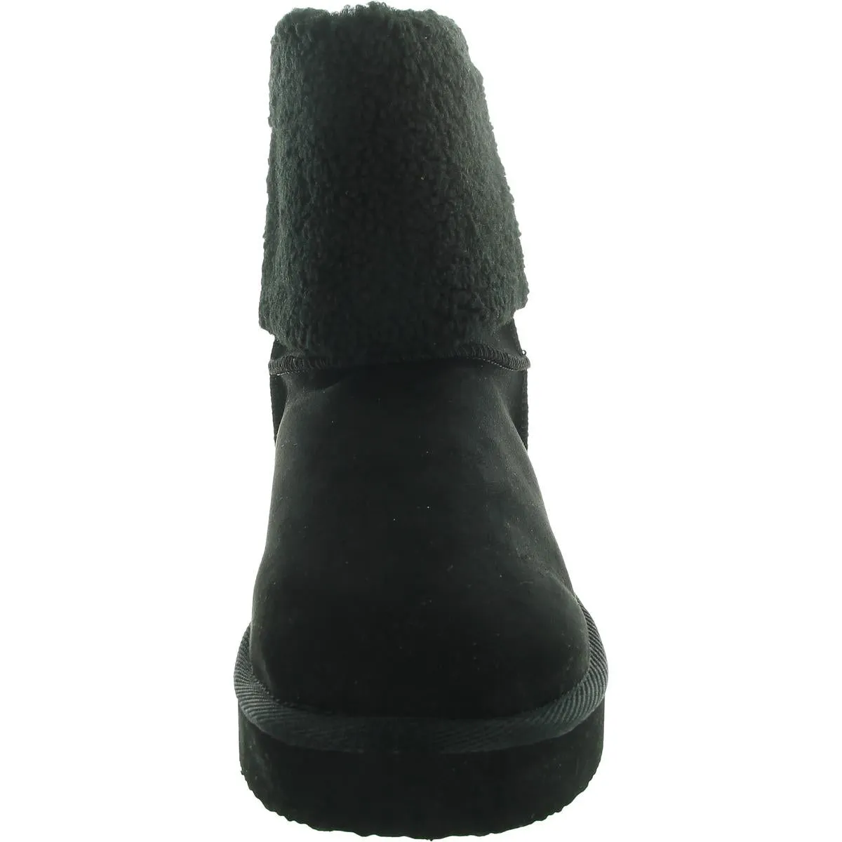 HEAVENLY Womens Faux Fur Lined Textured Mid-Calf Boots