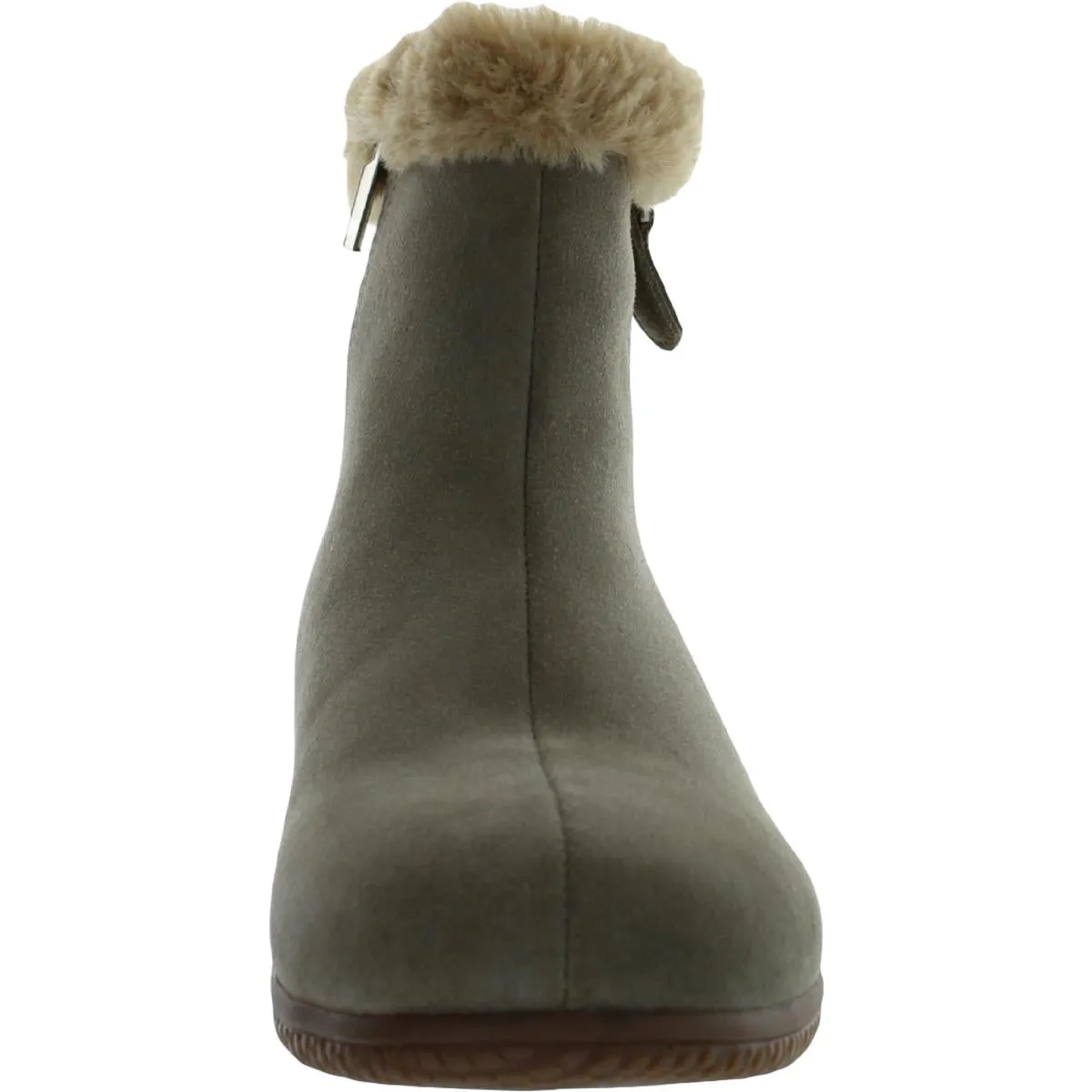 Helena Womens Leather Faux Fur Winter Boots