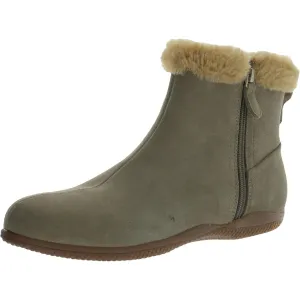 Helena Womens Leather Faux Fur Winter Boots