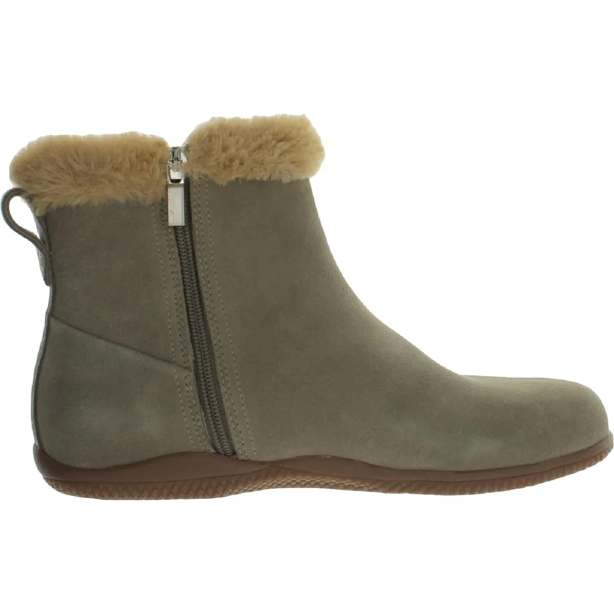 Helena Womens Leather Faux Fur Winter Boots