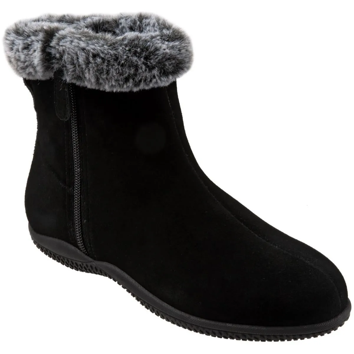 Helena Womens Leather Faux Fur Winter Boots