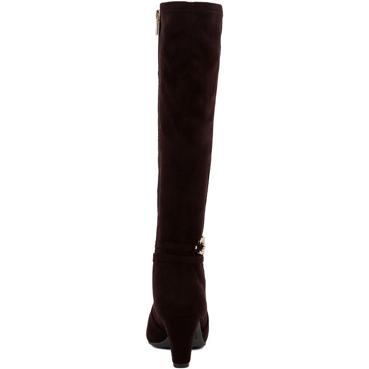 Helio Womens Zipper Faux Suede Knee-High Boots
