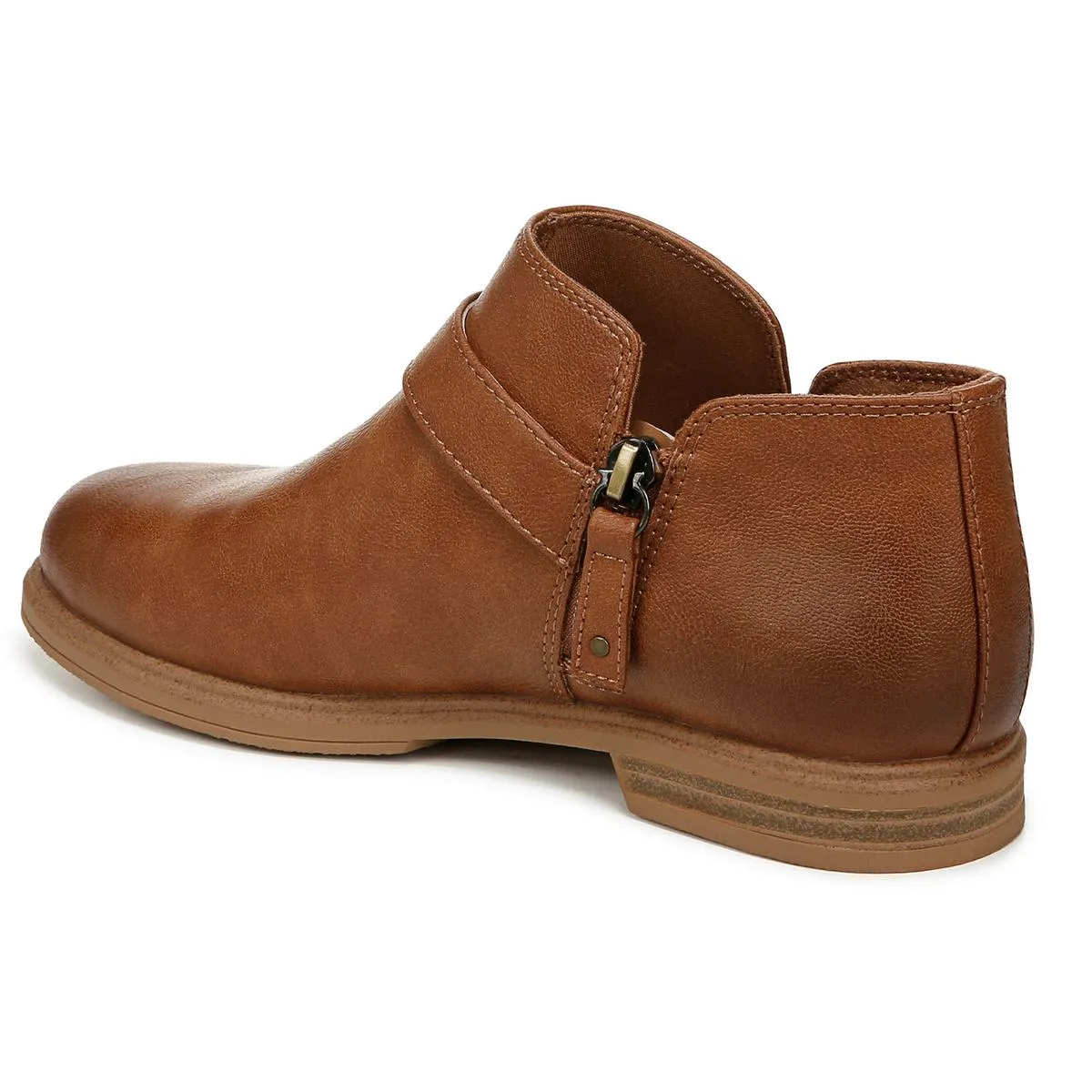Hello Womens Zipper Faux Leather Shooties