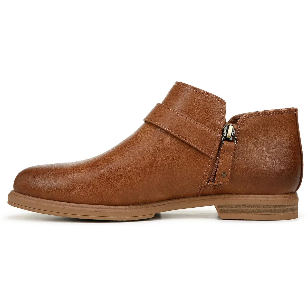 Hello Womens Zipper Faux Leather Shooties
