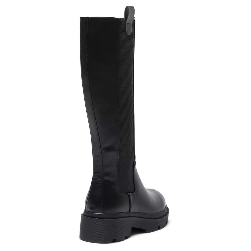 Hero Boot in Black Smooth