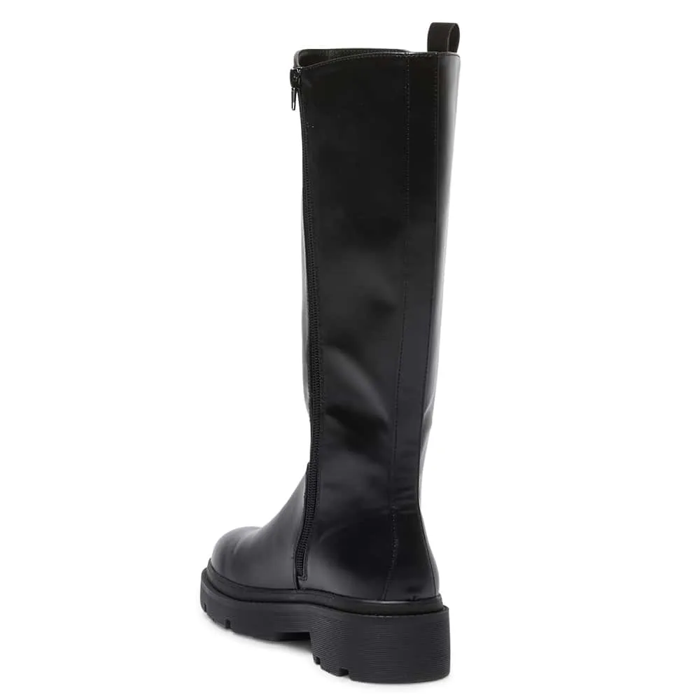 Hero Boot in Black Smooth