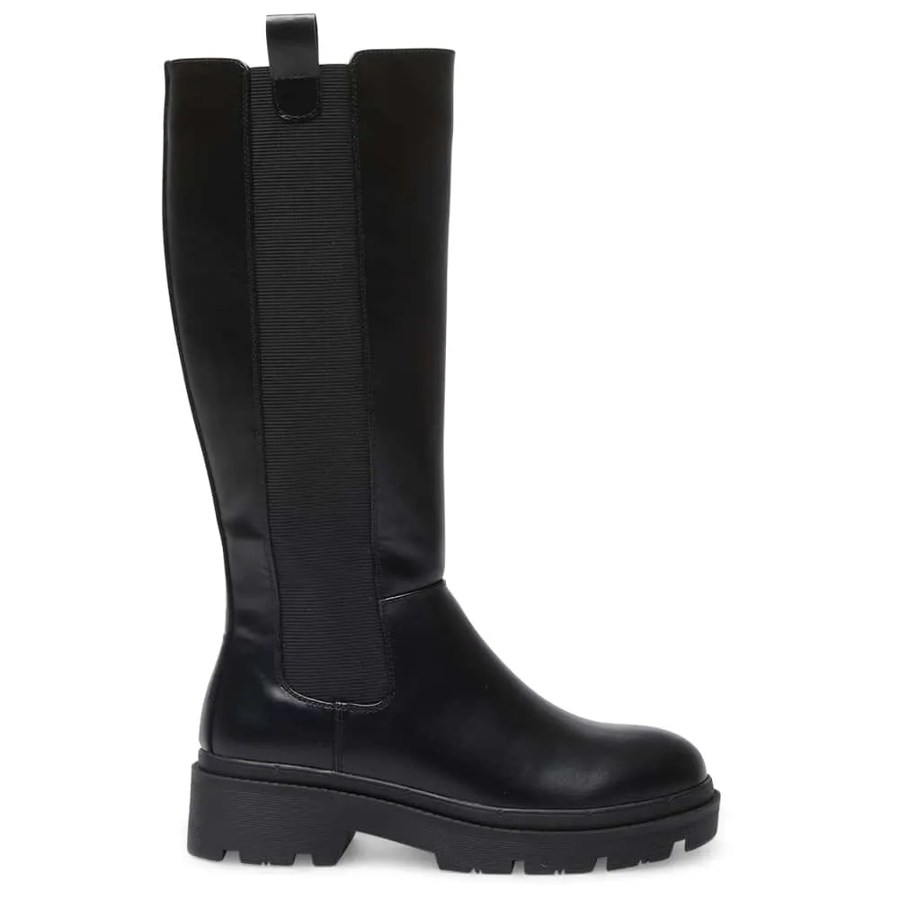 Hero Boot in Black Smooth