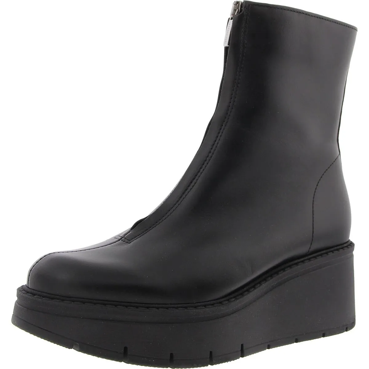 Heyward Womens Padded Insole Leather Wedge Boots