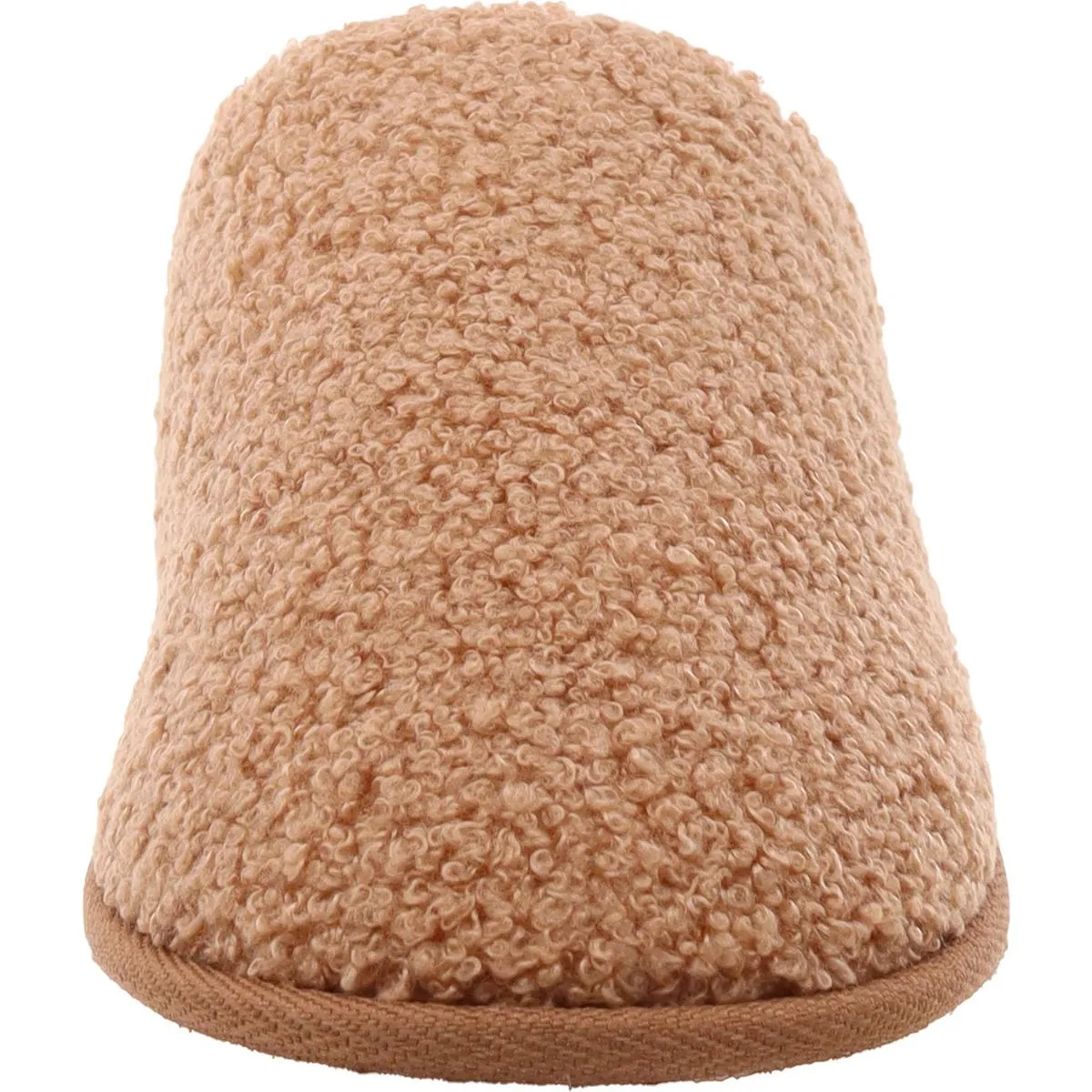 Icee Womens French Terry Faux Fur Slide Slippers