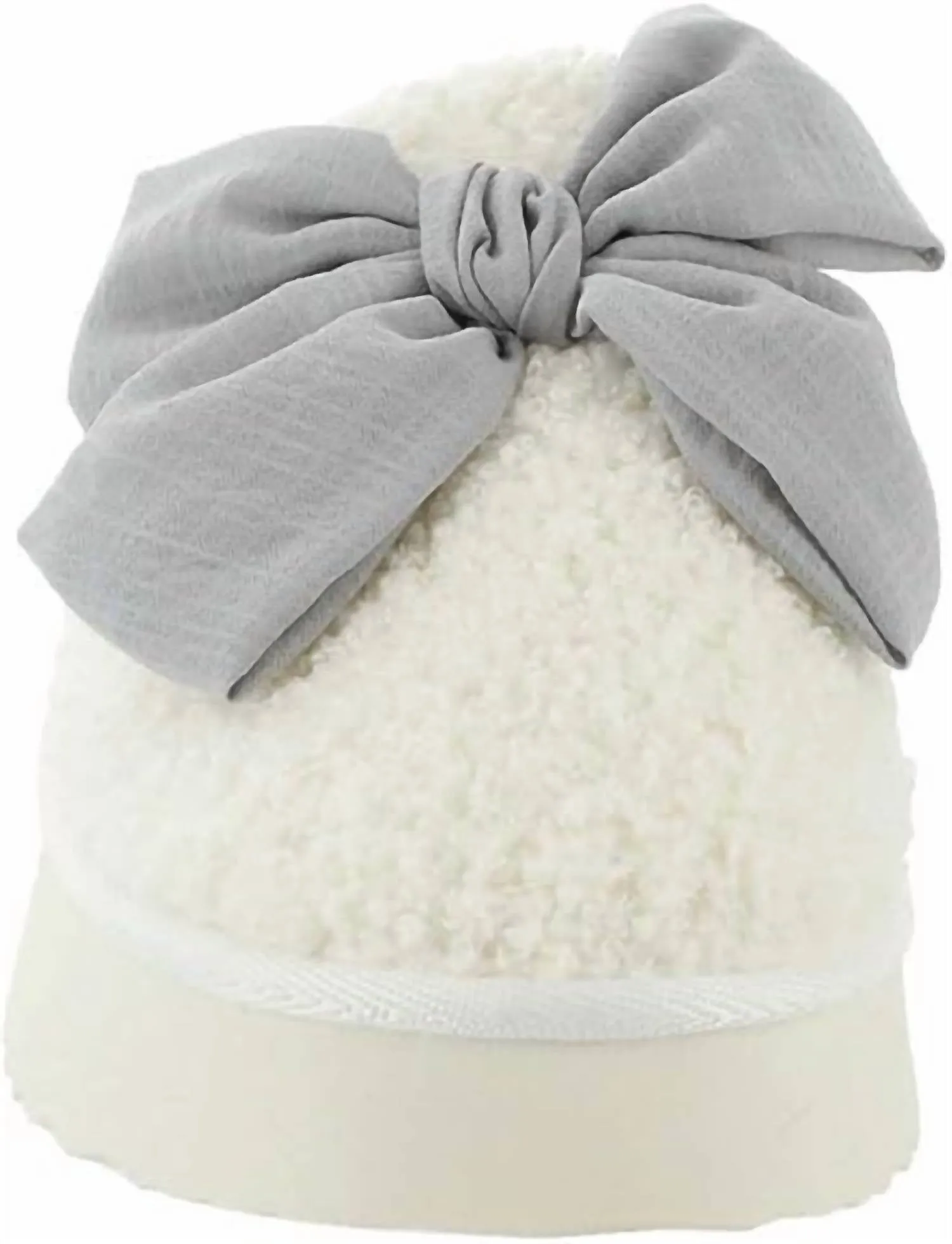 Imani Bow Slippers In Light Blue