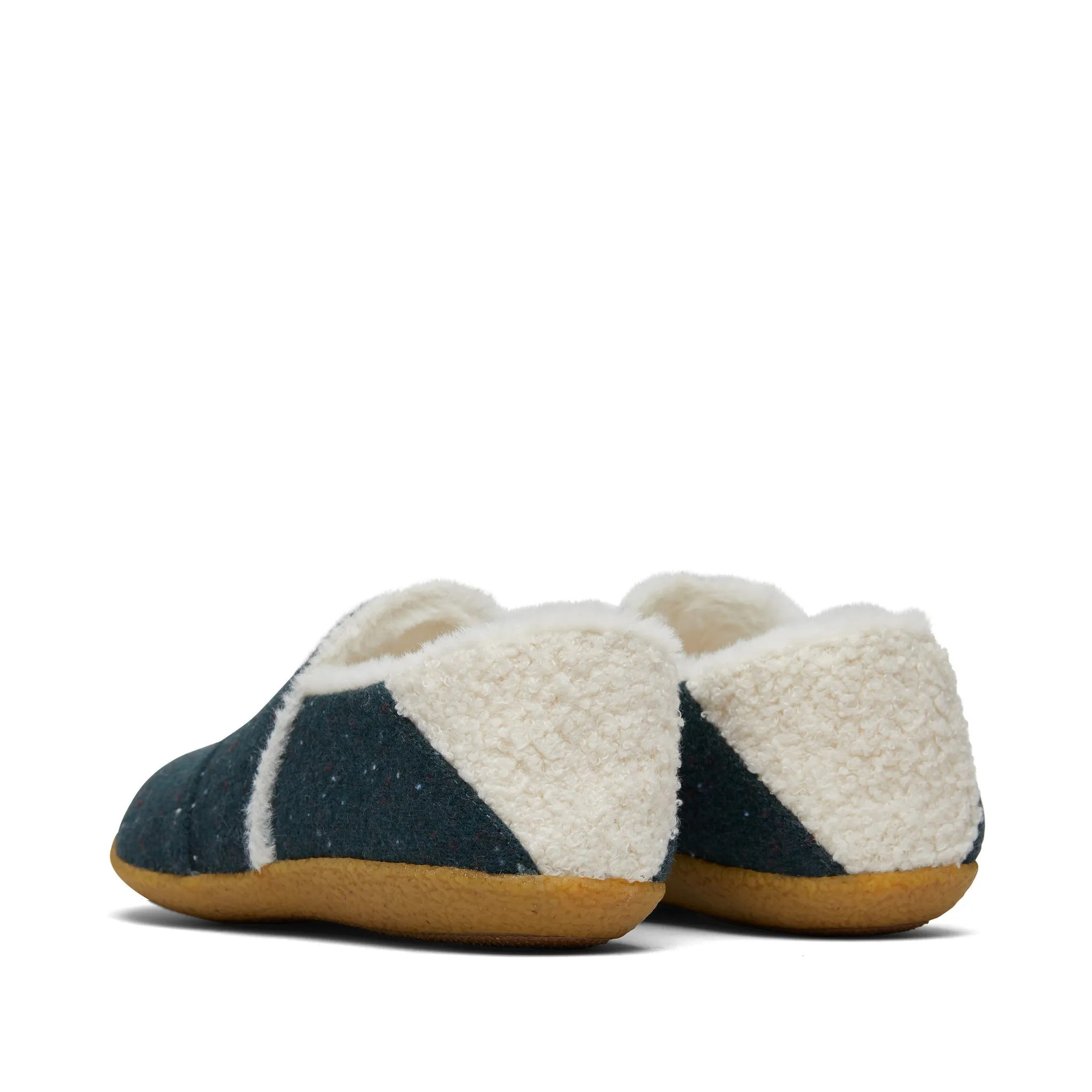 India Green Faux Fur Slipper