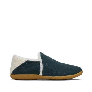 India Green Faux Fur Slipper