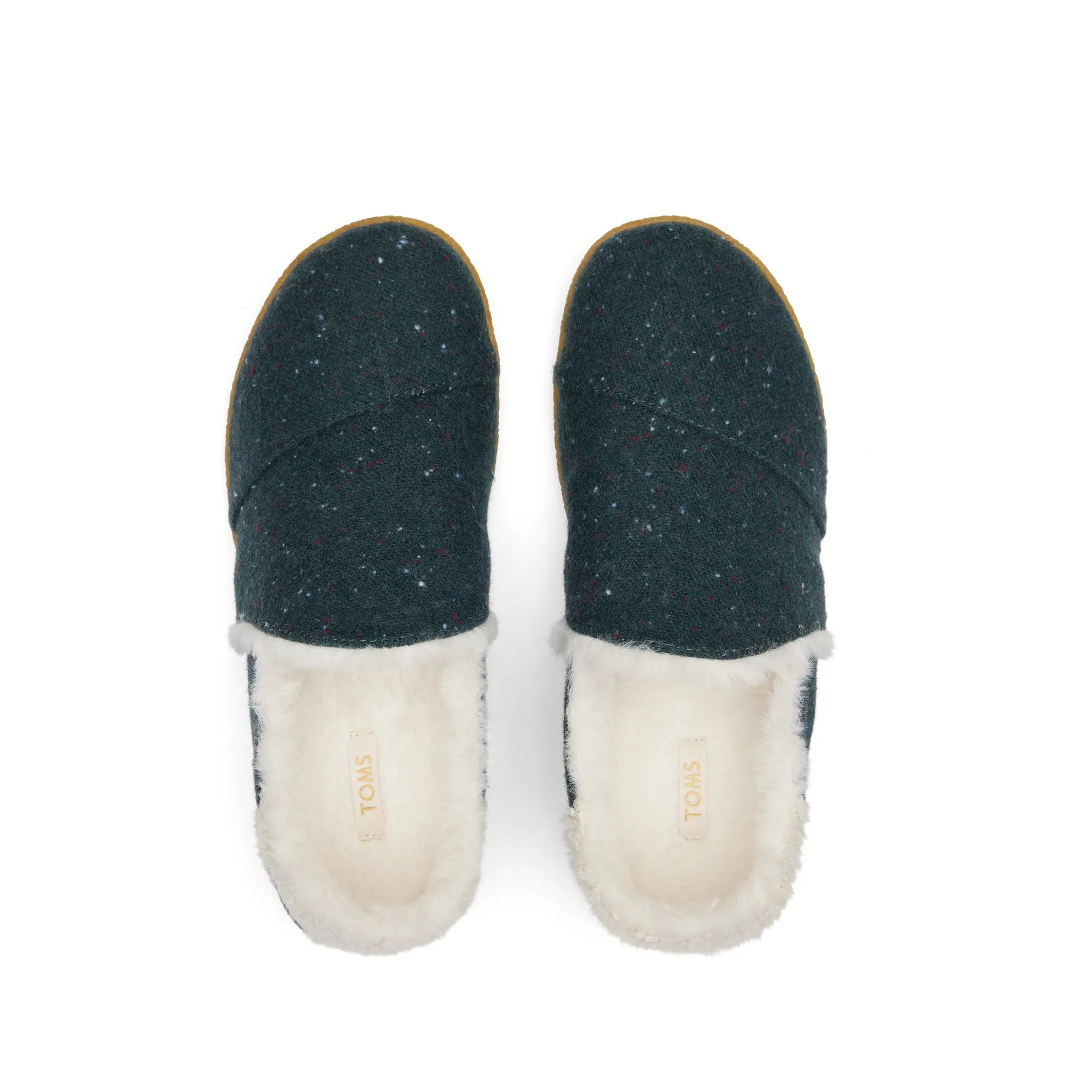 India Green Faux Fur Slipper