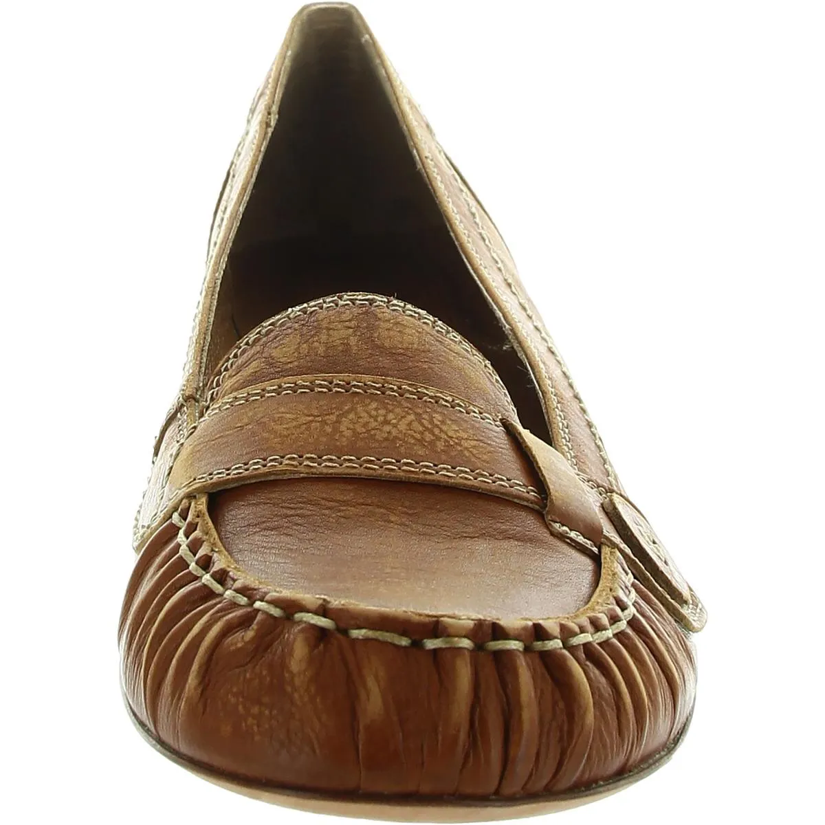Instinctive Womens Block Heel Leather Loafers