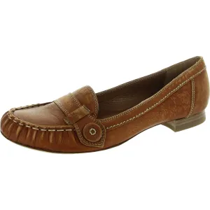Instinctive Womens Block Heel Leather Loafers