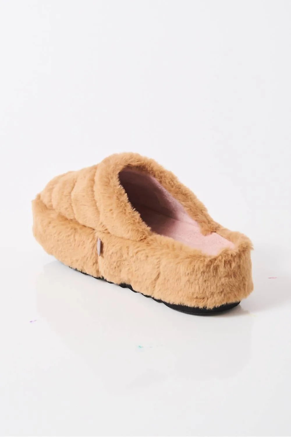 It's A Vibe Platform Slippers In Teddy