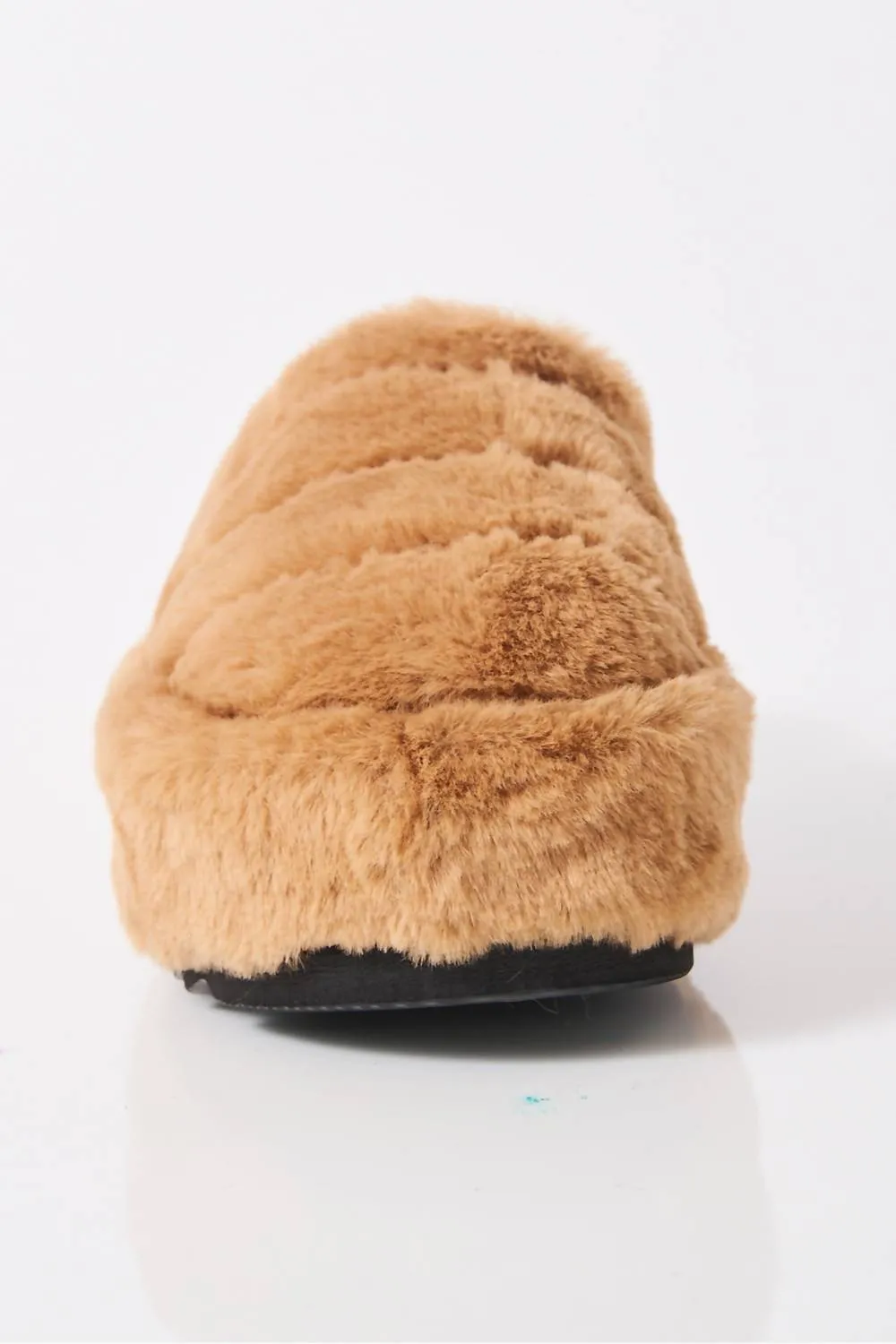 It's A Vibe Platform Slippers In Teddy