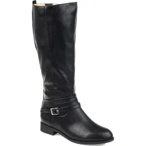 Ivie Womens Faux Leather Extra Wide Calf Knee-High Boots