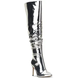 Iyonna Womens Zipper Slouchy Over-The-Knee Boots