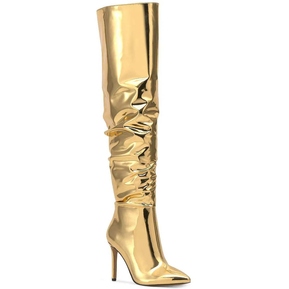 Iyonna Womens Zipper Slouchy Over-The-Knee Boots