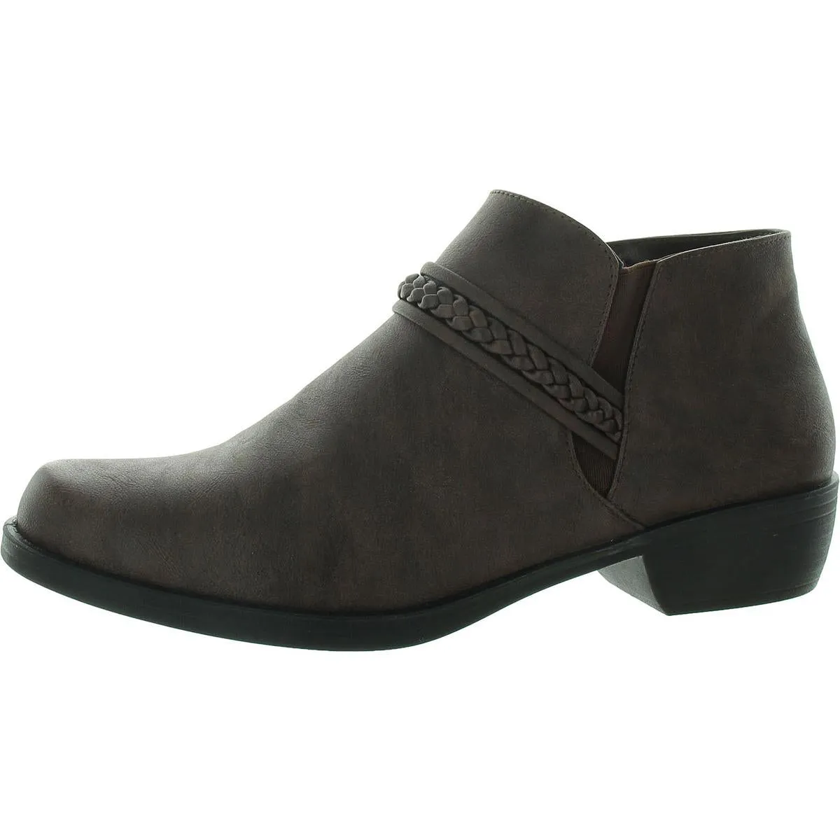 Jalia Womens Faux Leather Laceless Shooties