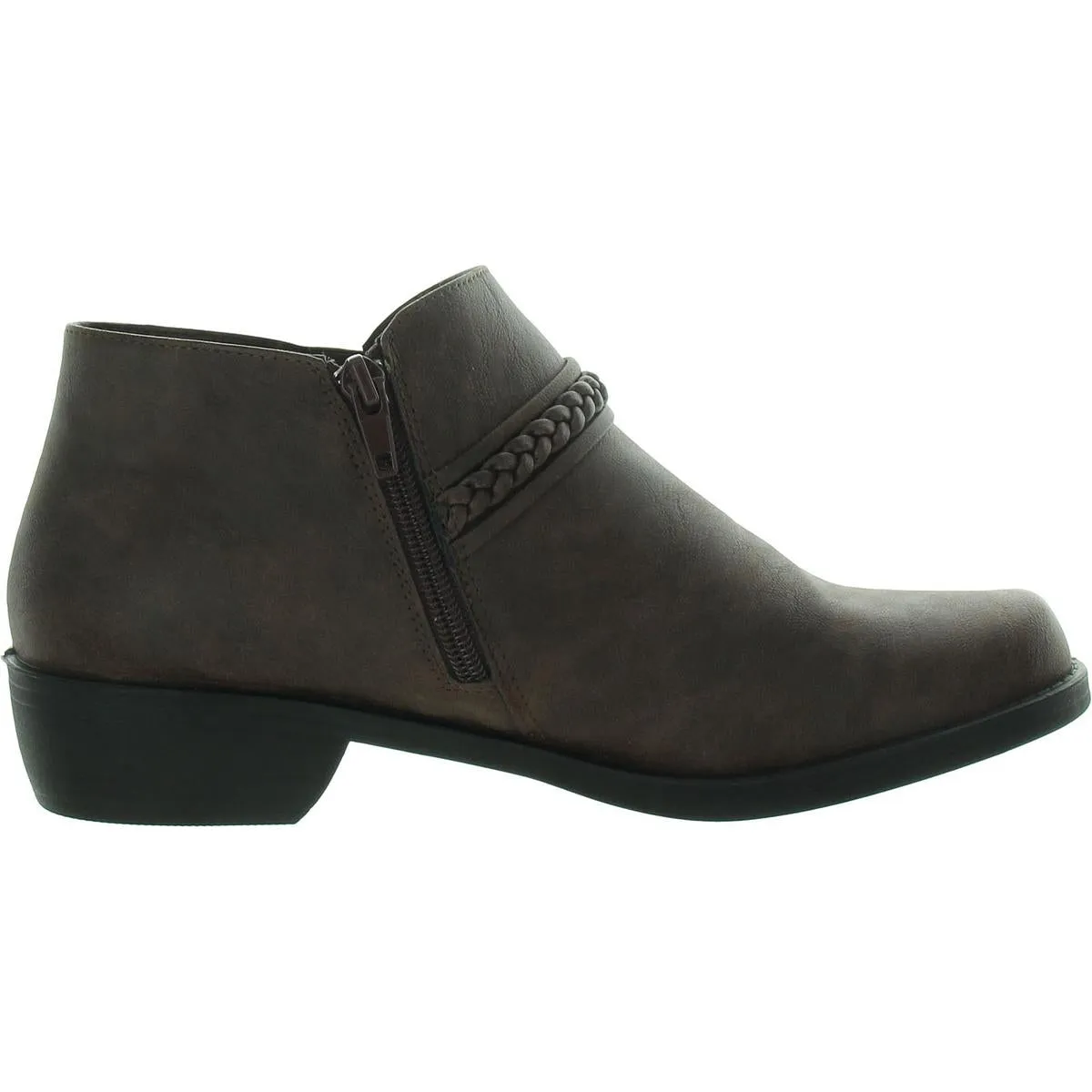 Jalia Womens Faux Leather Laceless Shooties