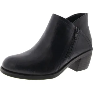 Jalia Womens Faux Leather Zip Up Ankle Boots
