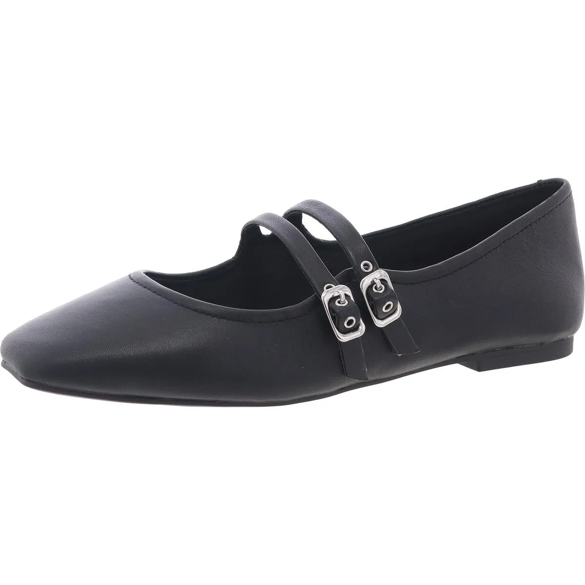 JASMINE Womens Adjustable Leather Ballet Flats