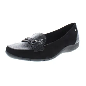 Jazmin Womens Faux Suede Embossed Loafers