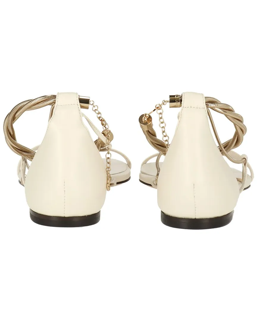 Jimmy Choo Oriana Leather Flat Sandals