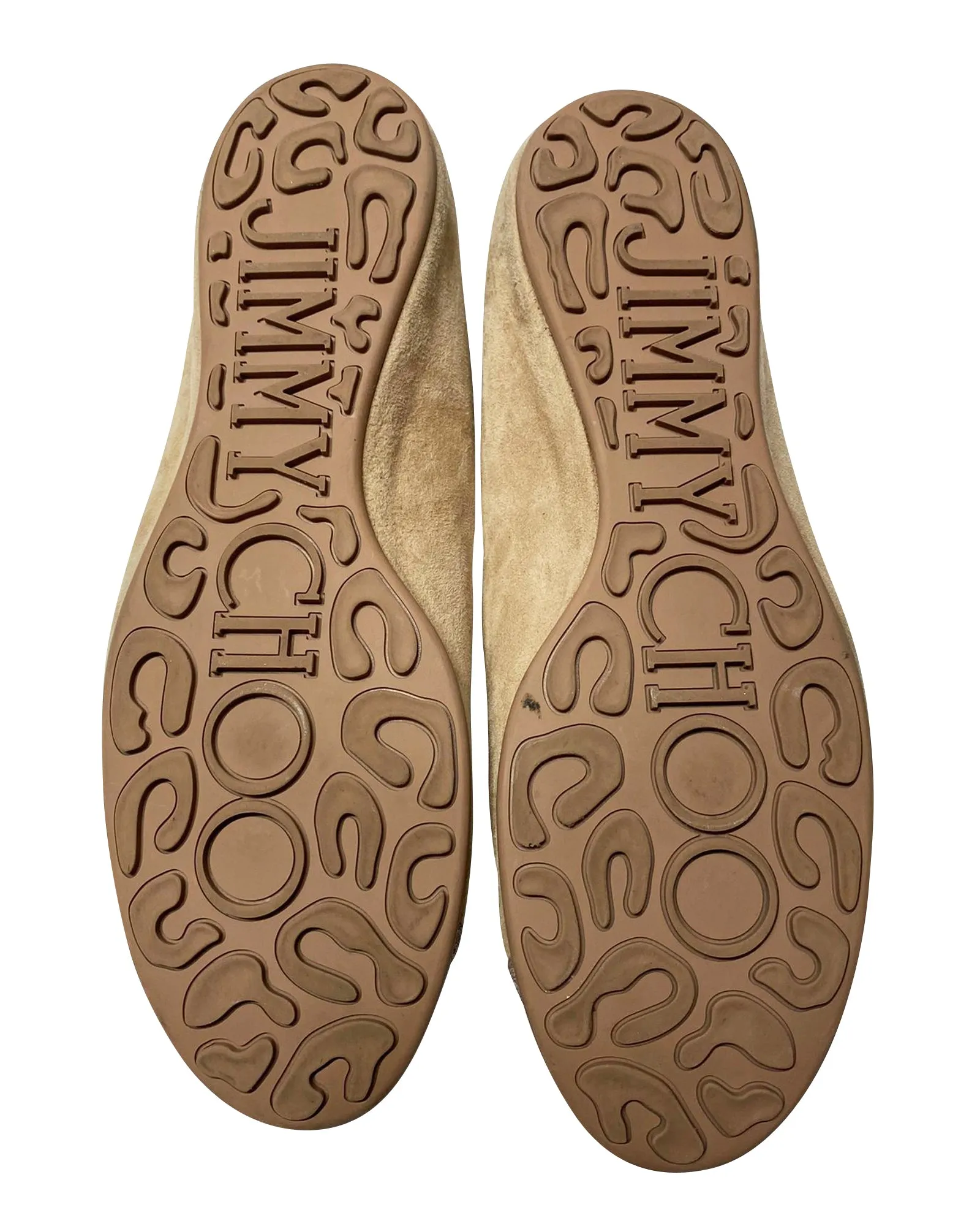 Jimmy Choo Watson Flats in Beige Suede