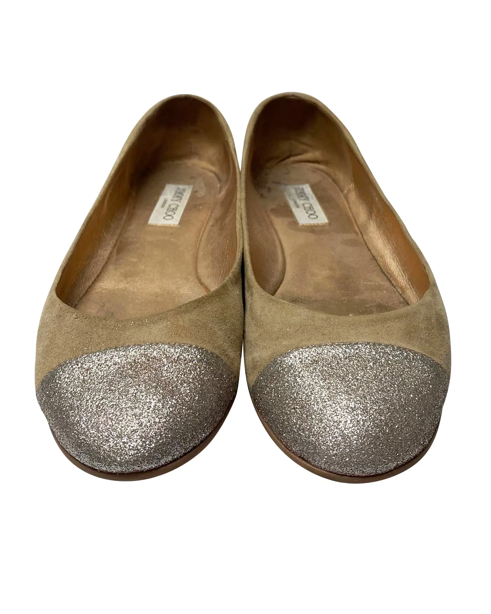 Jimmy Choo Watson Flats in Beige Suede
