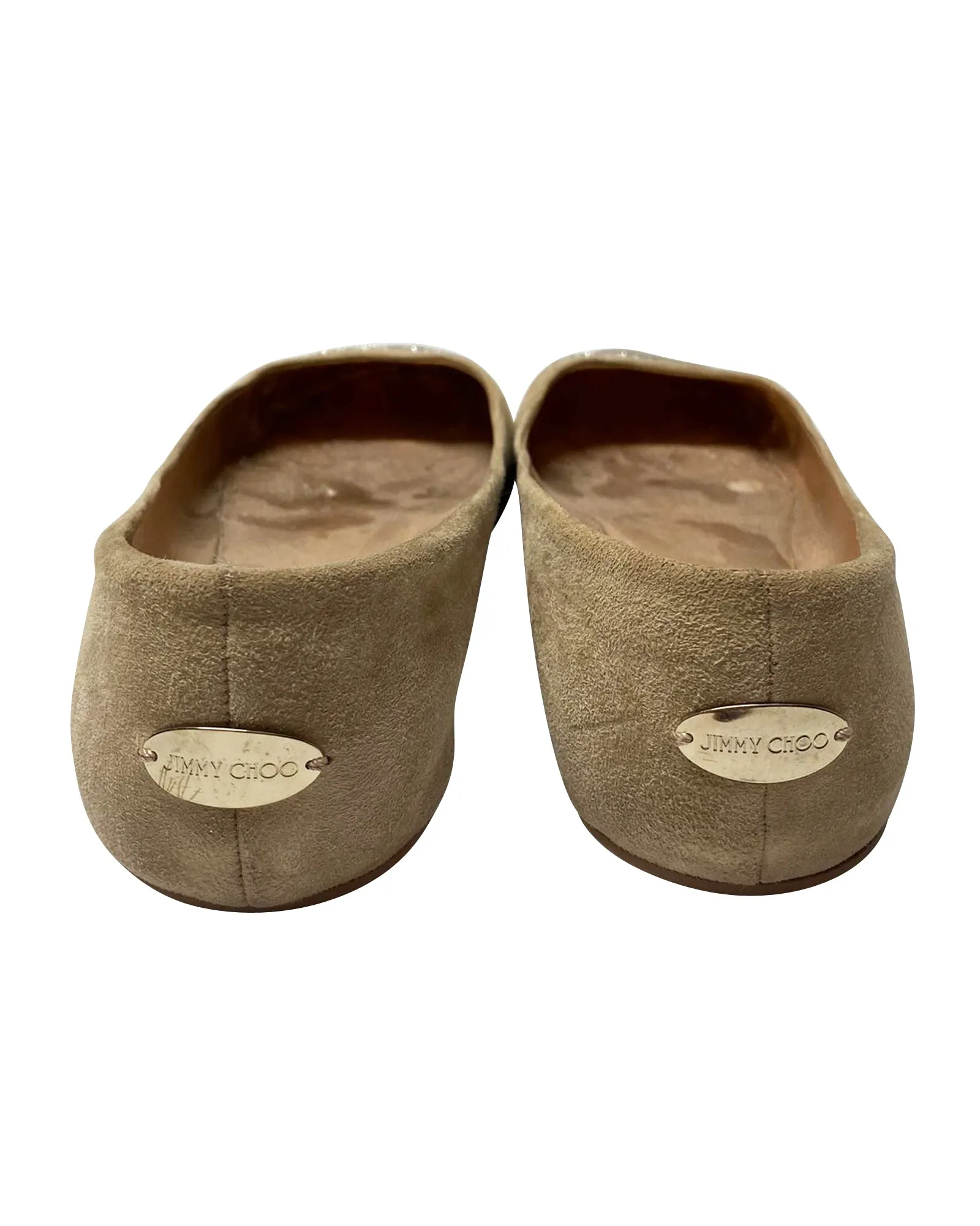 Jimmy Choo Watson Flats in Beige Suede