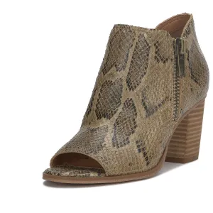 Joseleen Womens Leather Peep-Toe Booties
