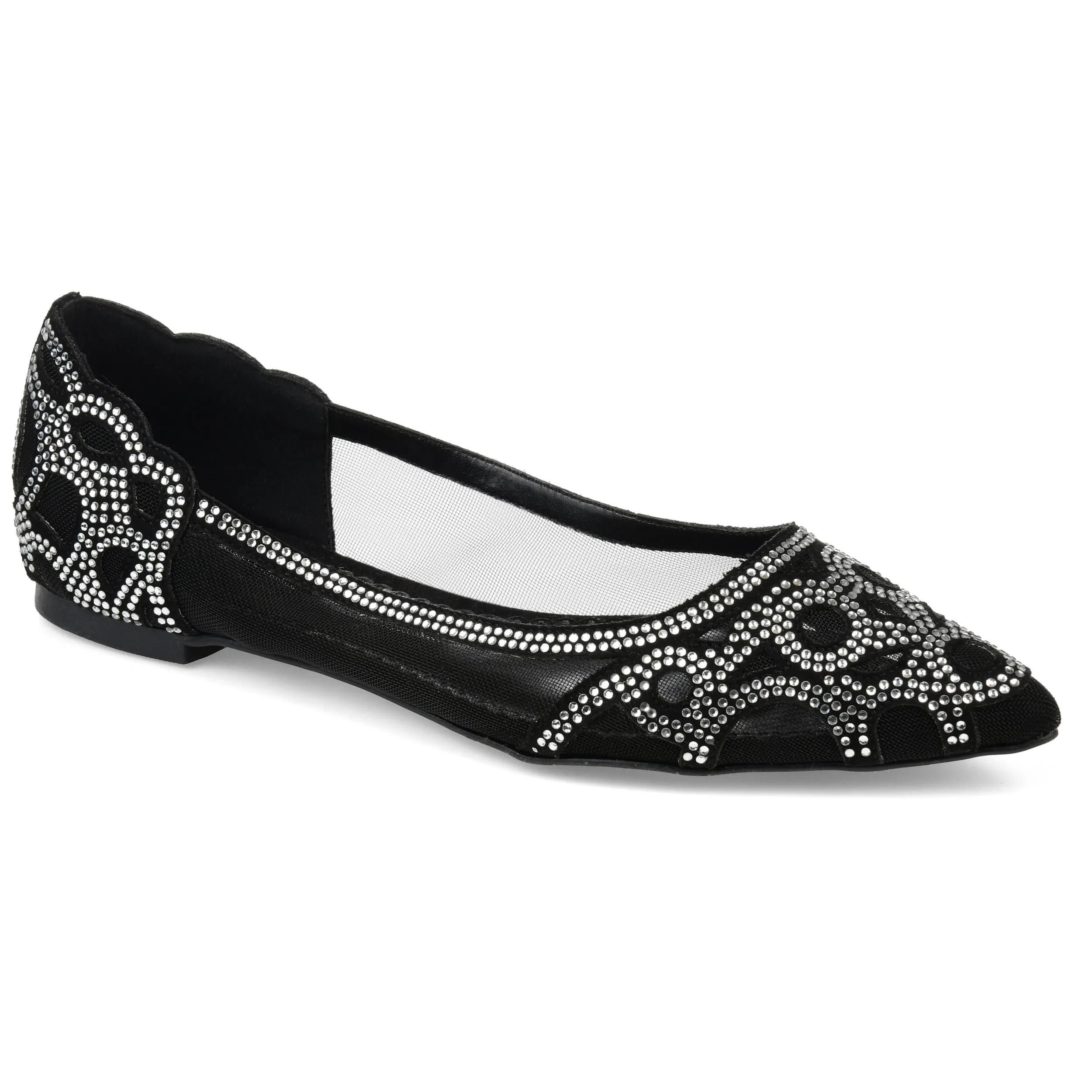 Journee Collection Womens Batavia Slip On Pointed Toe Ballet Flats