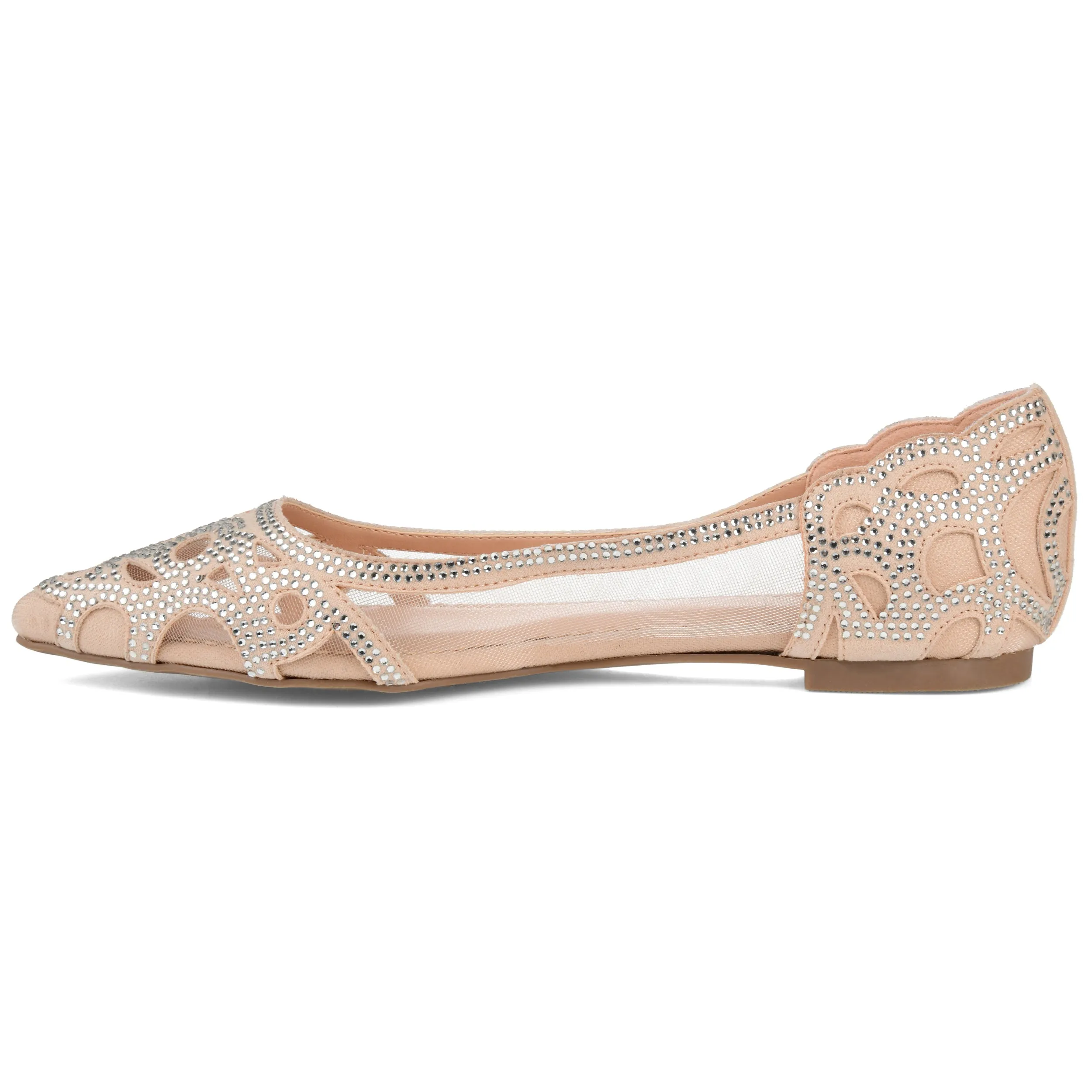 Journee Collection Womens Batavia Slip On Pointed Toe Ballet Flats