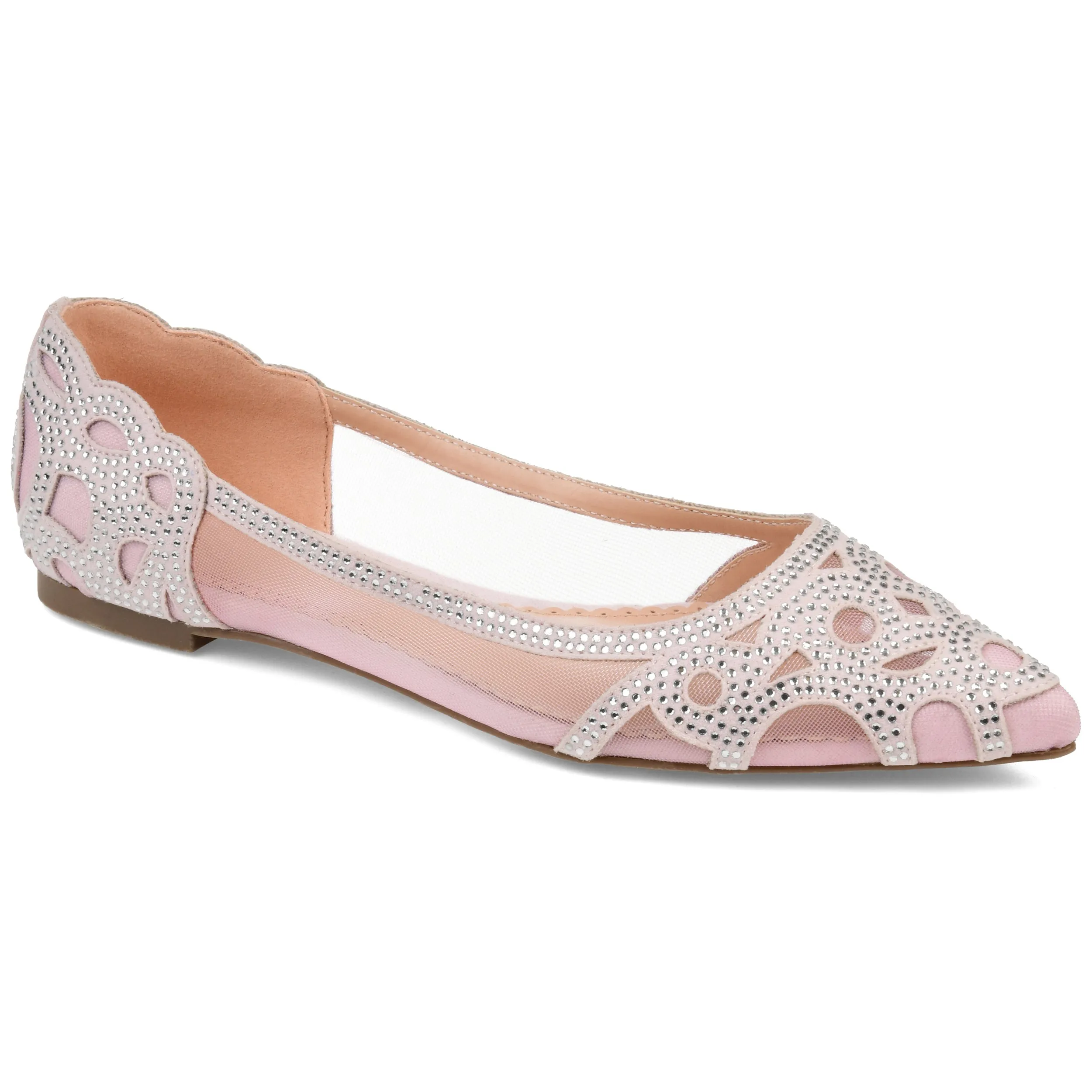 Journee Collection Womens Batavia Slip On Pointed Toe Ballet Flats