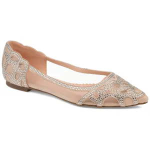 Journee Collection Womens Batavia Slip On Pointed Toe Ballet Flats