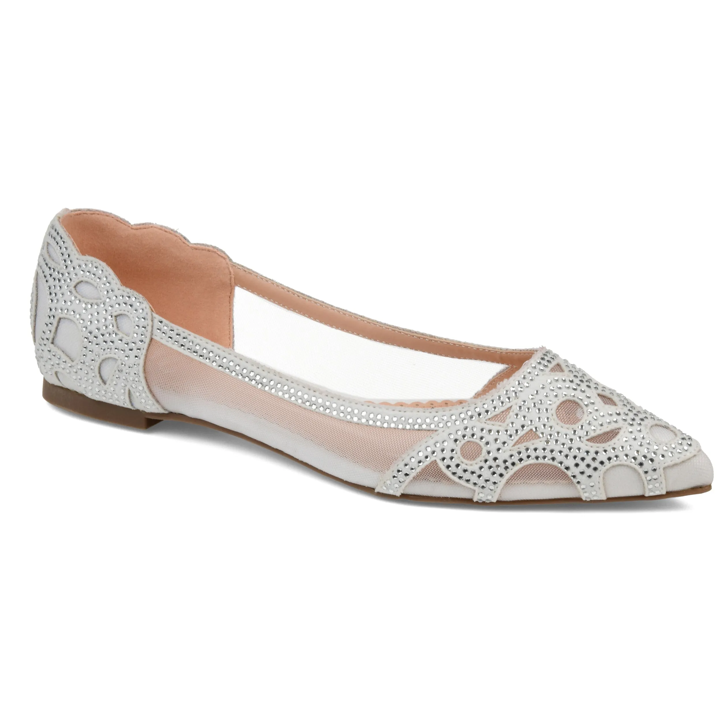 Journee Collection Womens Batavia Slip On Pointed Toe Ballet Flats