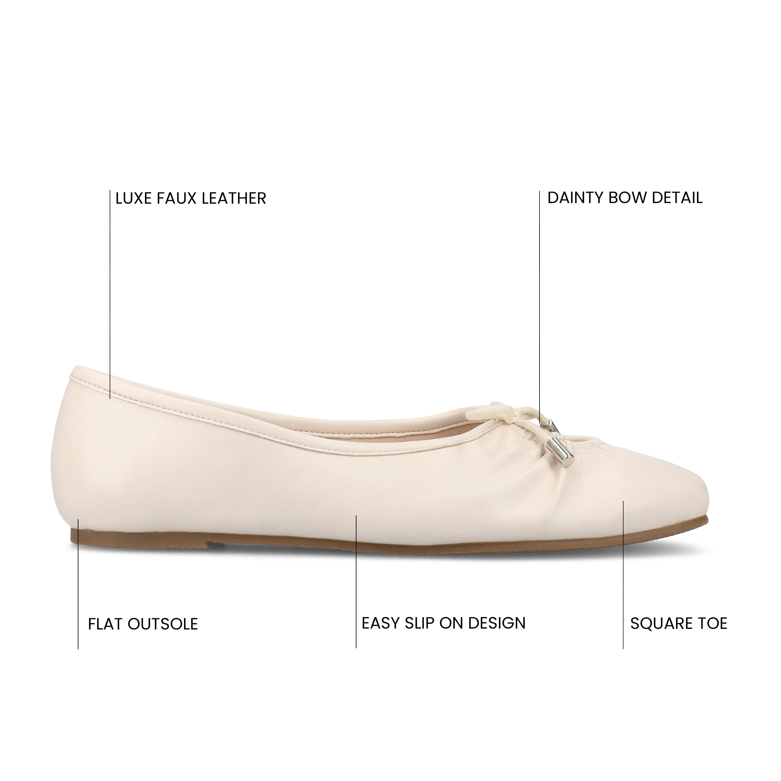 Journee Women's Callee Ballet Medium and Wide Width Dress Flats