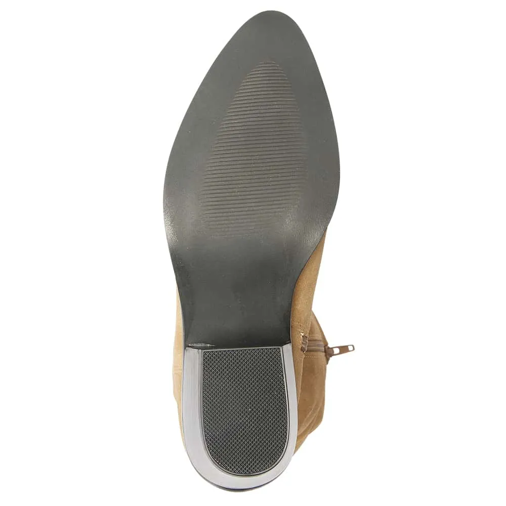 Justice Boot in Taupe Suede