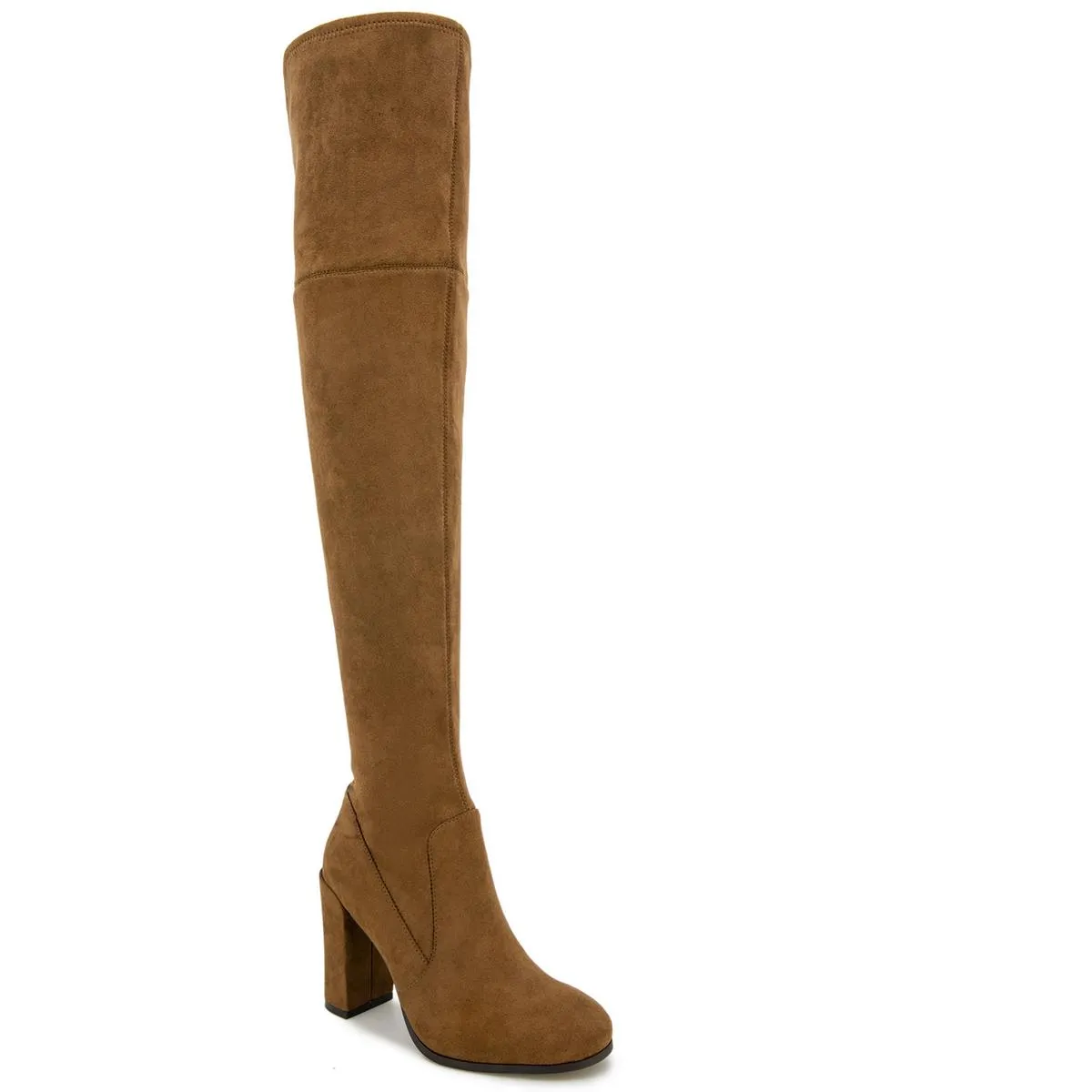 JUSTIN Womens Faux Suede Round toe Over-The-Knee Boots