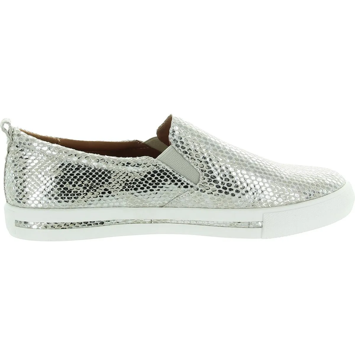 Kamada Womens Snake Print Leather Loafers
