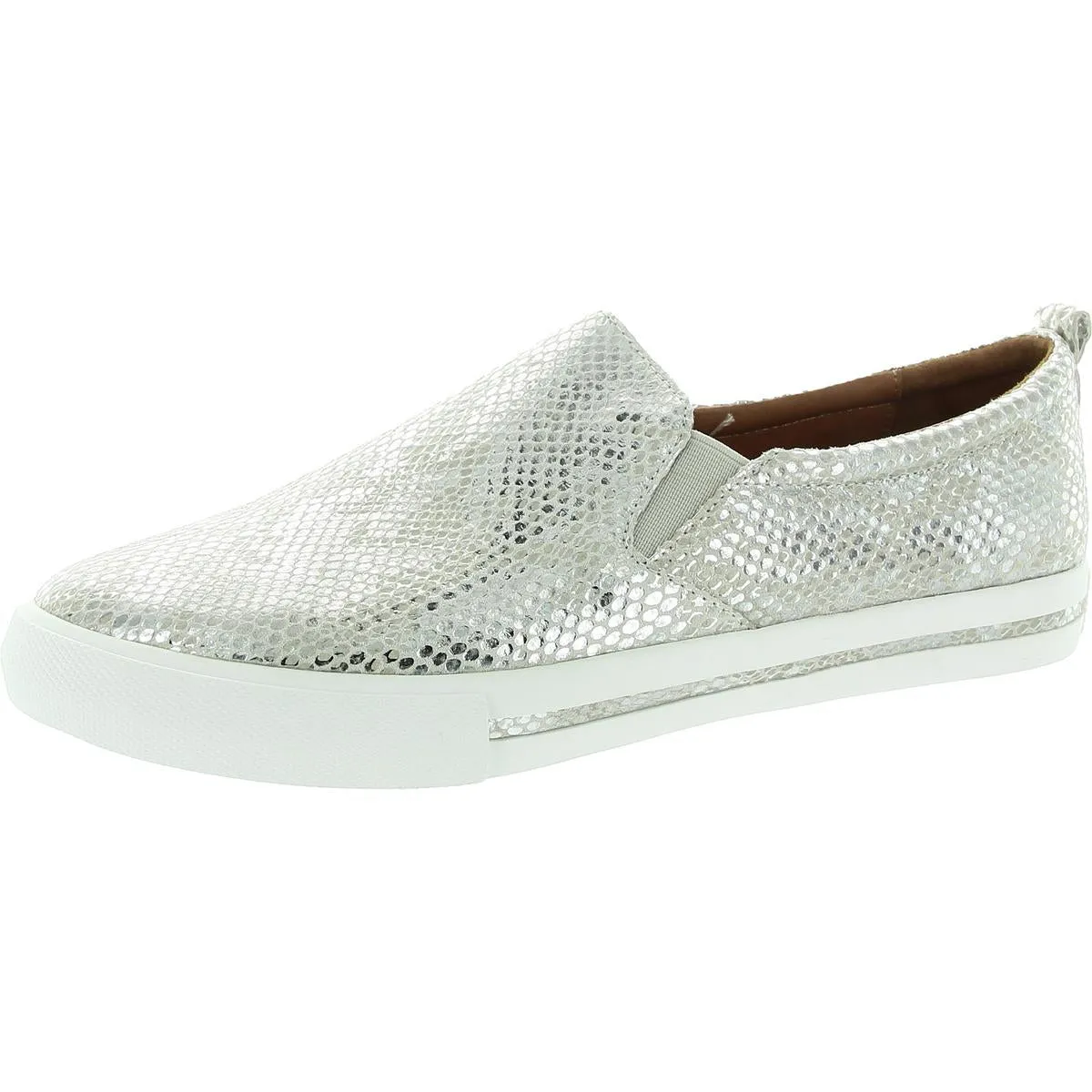 Kamada Womens Snake Print Leather Loafers