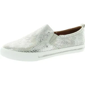 Kamada Womens Snake Print Leather Loafers