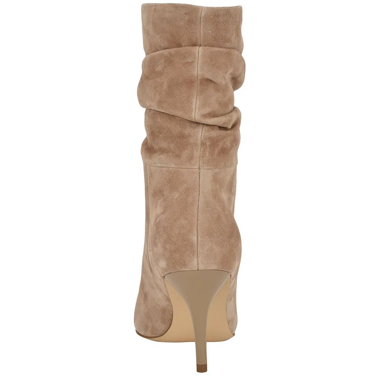 KCCERINE Womens Ruffled Manmade Mid-Calf Boots