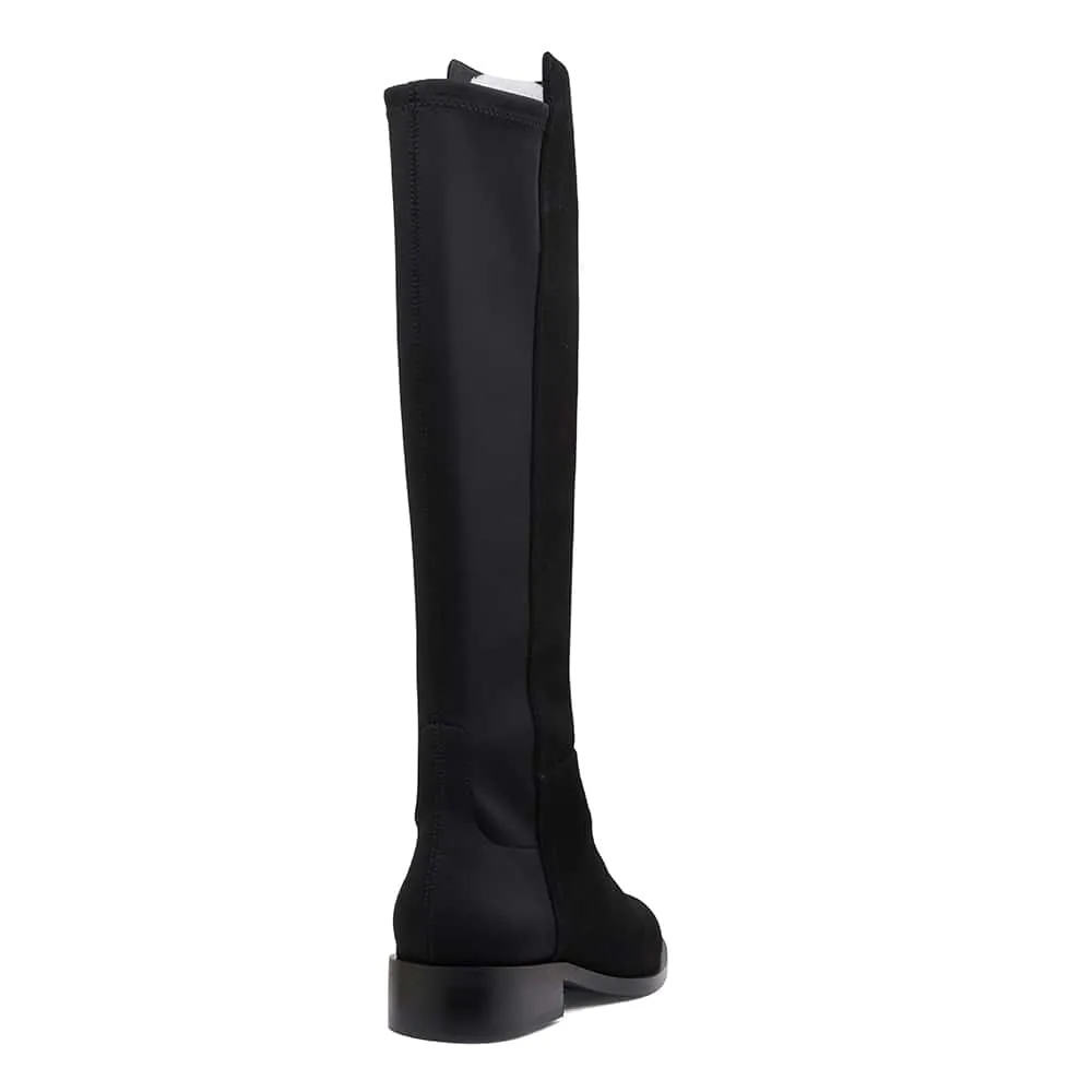Kennedy Boot in Black Suede
