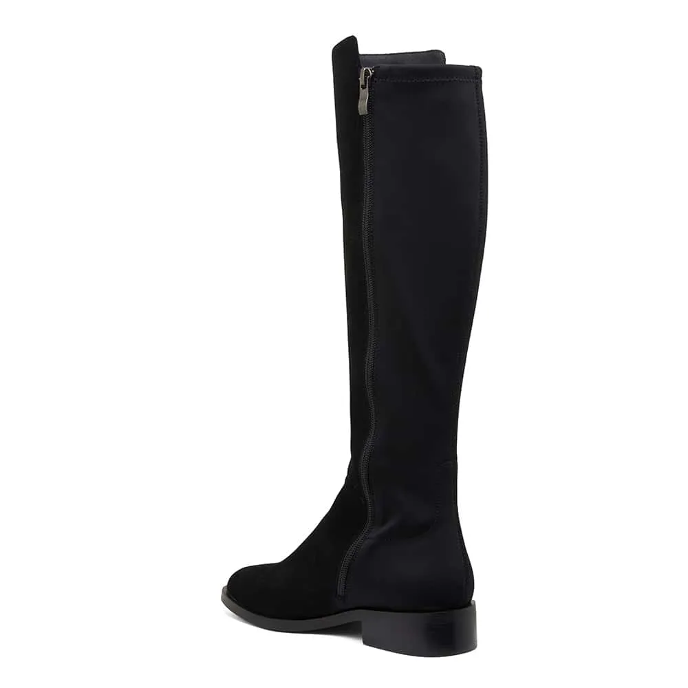 Kennedy Boot in Black Suede